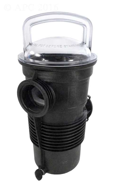 Pentair Challenger Strainer Pot Assembly, Black, Complete (359507) (359507Z)