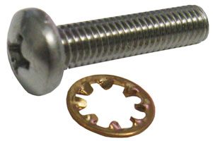Polaris® 480 Pool Cleaner Screw, 10-32 x 7/8in. SS Pan Head with Star Washer (48045)