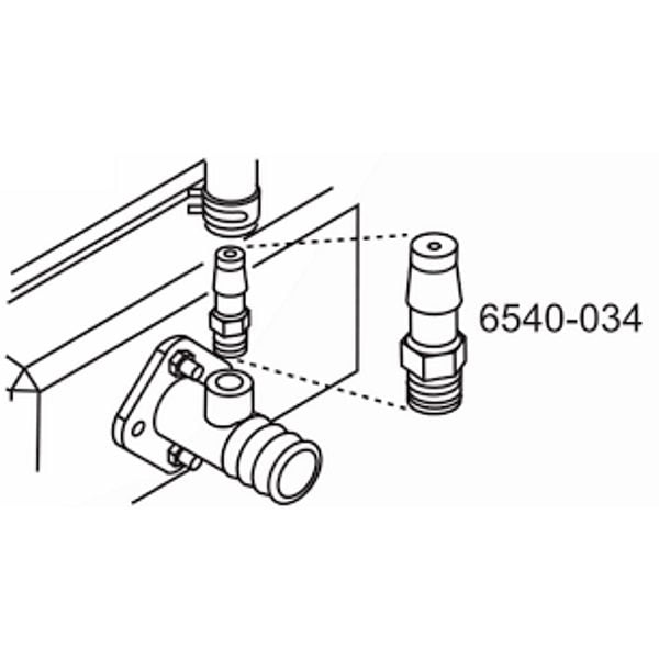 Jacuzzi Heater Hose Barb, 1/6 x 3/8 in. for J-310 and J-325 Spa Models (6540-034)
