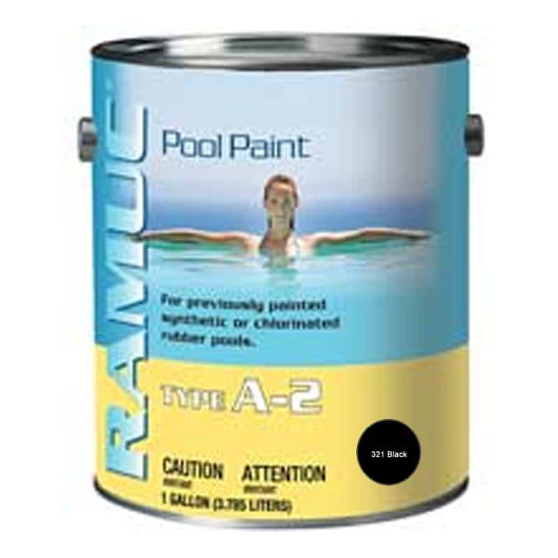 Ramuc Rubber Pool Paint, Gallon, Type A-2, Black (962232101)