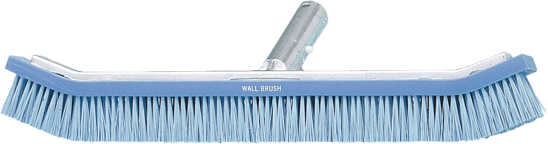 A&B Curved Wall Brush, Plastic Bristles Blue 18" | AAB2001