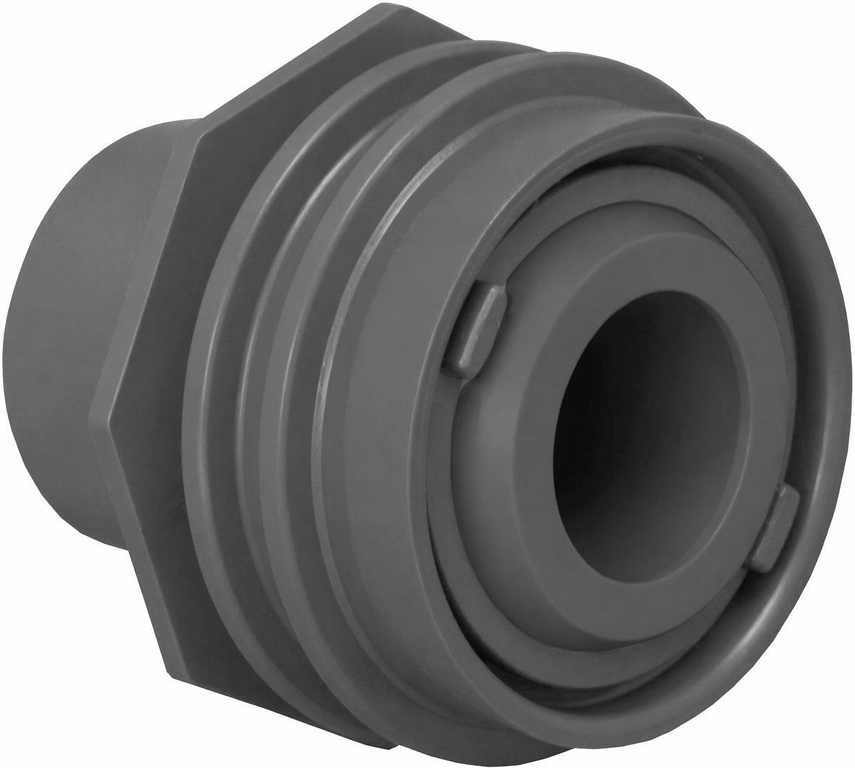 AquaStar Pool Products Flush-Mount Return Fitting 1"S/1.5"SPG 1" Eye Dk Gray - 305