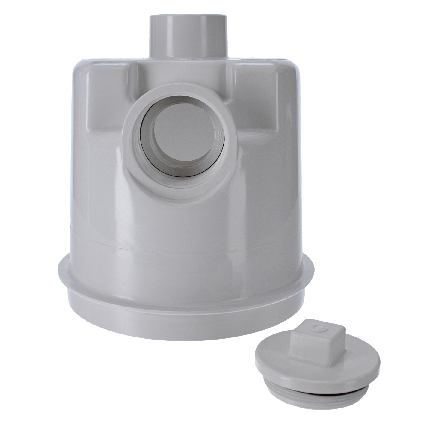 CMP Gunite Main Drains 2" FIP/ 1-1/2" FIP, Side/Bottom Port, Sump Only, White | 25520-000-000