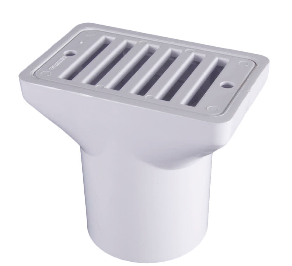 CMP Gutter Deck Drain White Fip X Soc , 2" X 2" | 25533-000-000