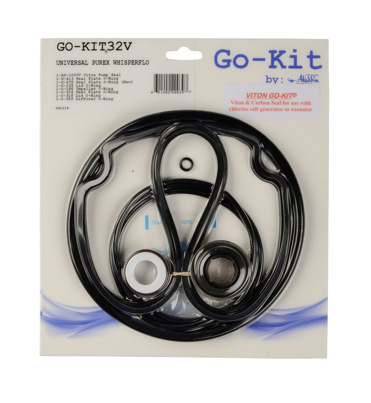 Aladdin Whisperflo Pump Seal Kit Viton Purex - GO-KIT32V-9