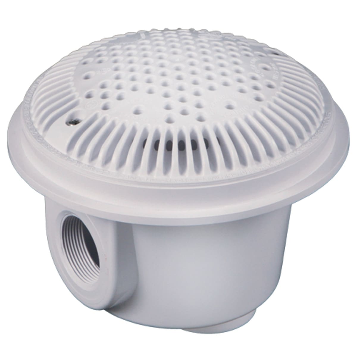 Hayward 8" Round Main Drain Dual Outlet Suction, 2" FIP x 1-1/2" FIP, White, Concrete | WG1052AVPAK2