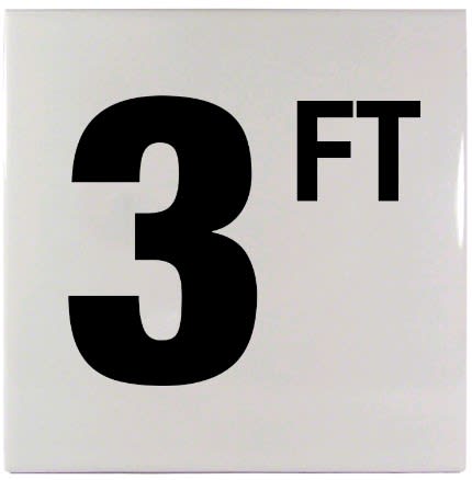 Inlays 3 Ft Smooth Marker Tile , 3FT SM | C610030