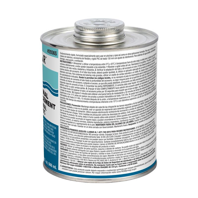 Oatey Clear Pooltite Quart (12/Cs) | 2936S