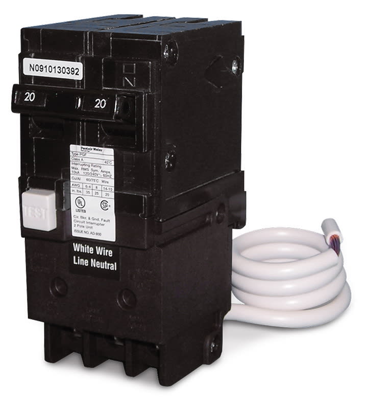 Pentair GFCI Circuit Breakers, 2-pole, 20 amp | PA220GF