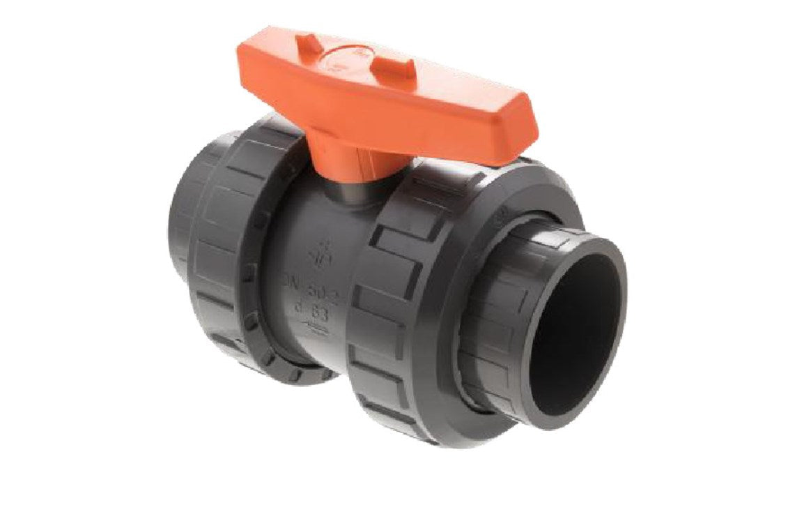 Praher True Union Ball Valve .5"S PVC S6 Series - BV6-0501PES