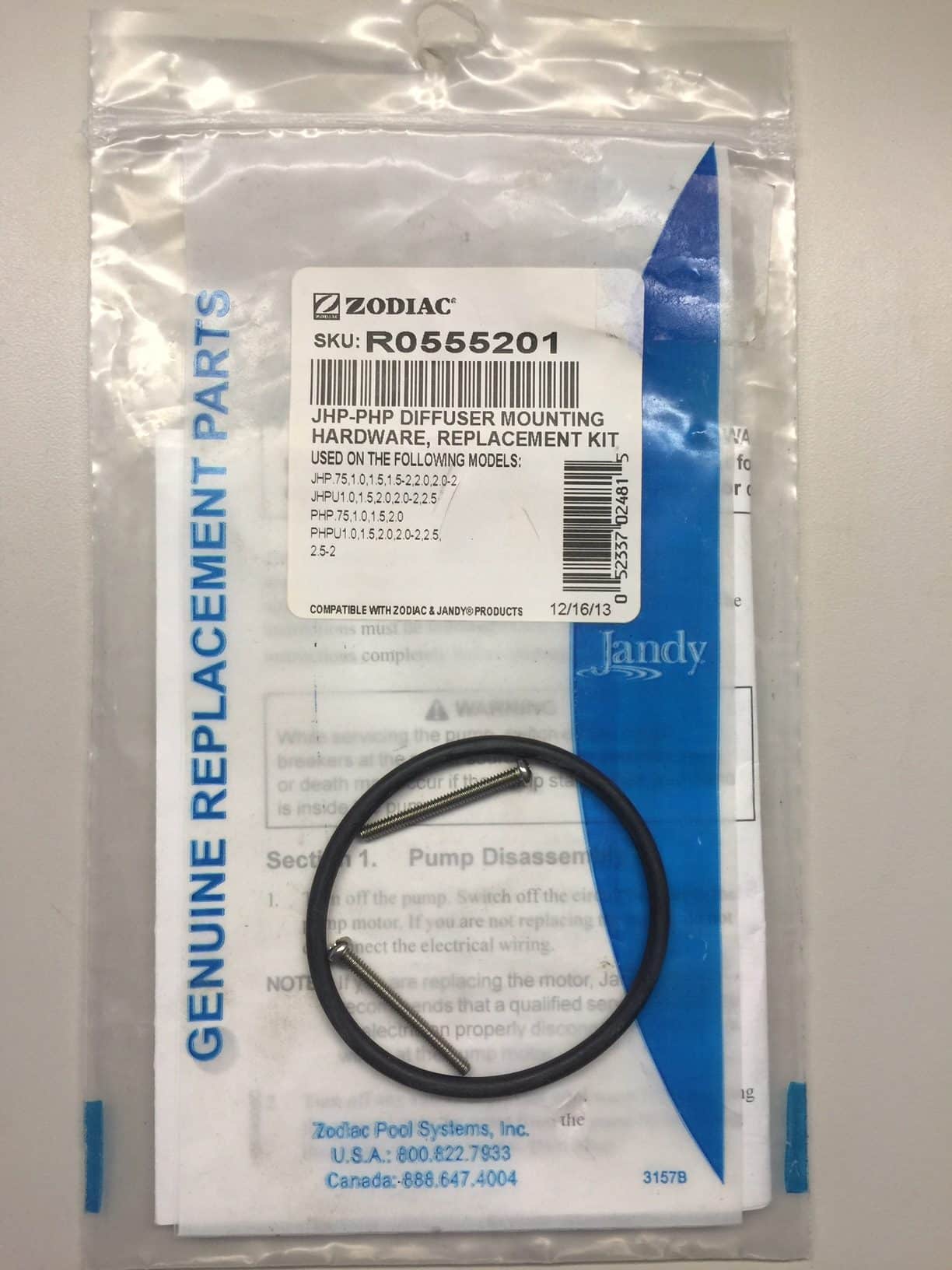 Jandy Stealth JHP/Old PHP Diffuser Hardware Mounting Set (R0555201)