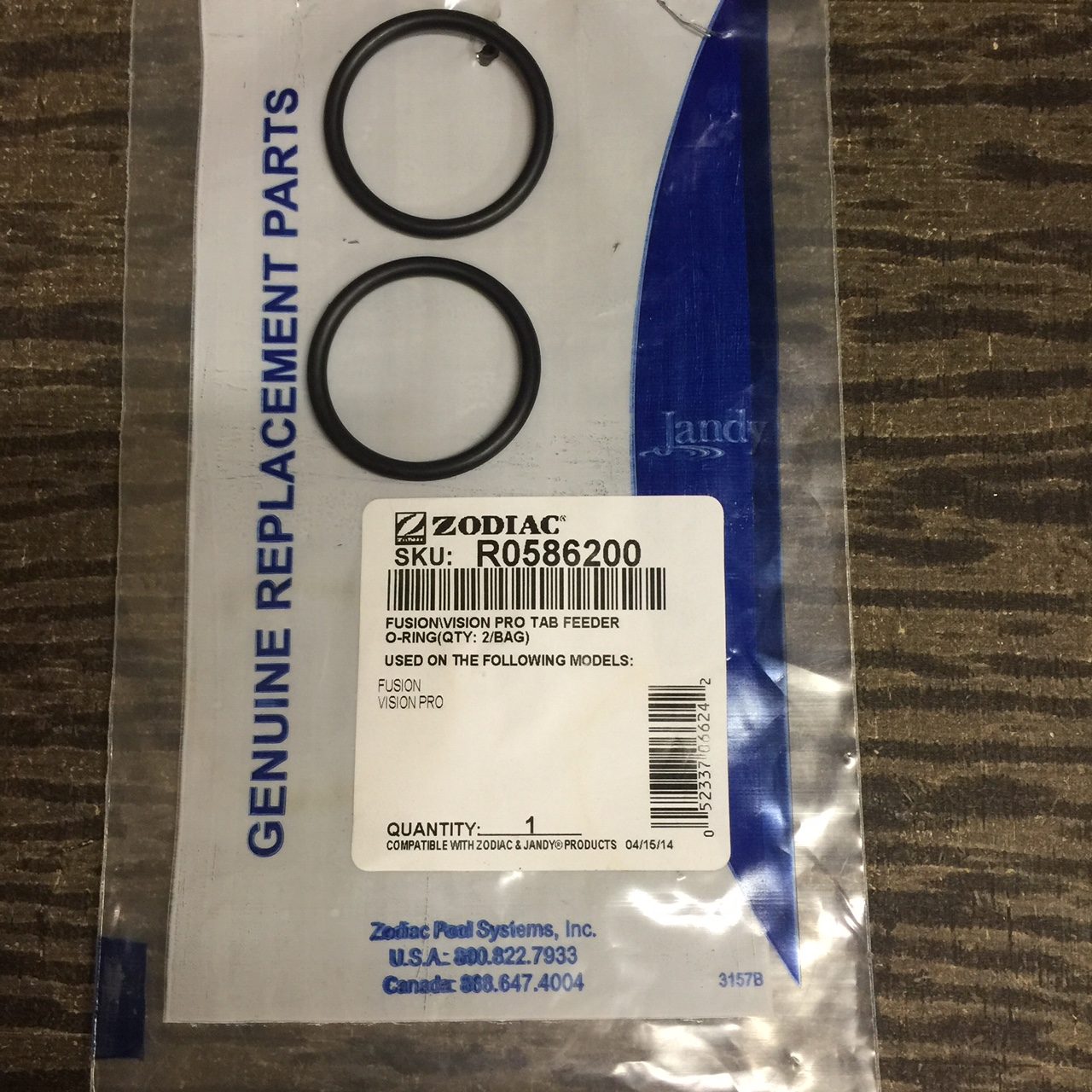 Zodiac Fusion Tab Feeder O-Ring FUSION/VISION (R0586200)