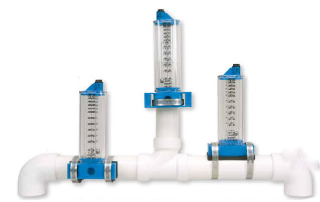 Rolachem 2.5" PVC Flowmeter, Top Mount, for Horizontal Pipe, 70 - 240 GPM , 2-1/2" | 570361T