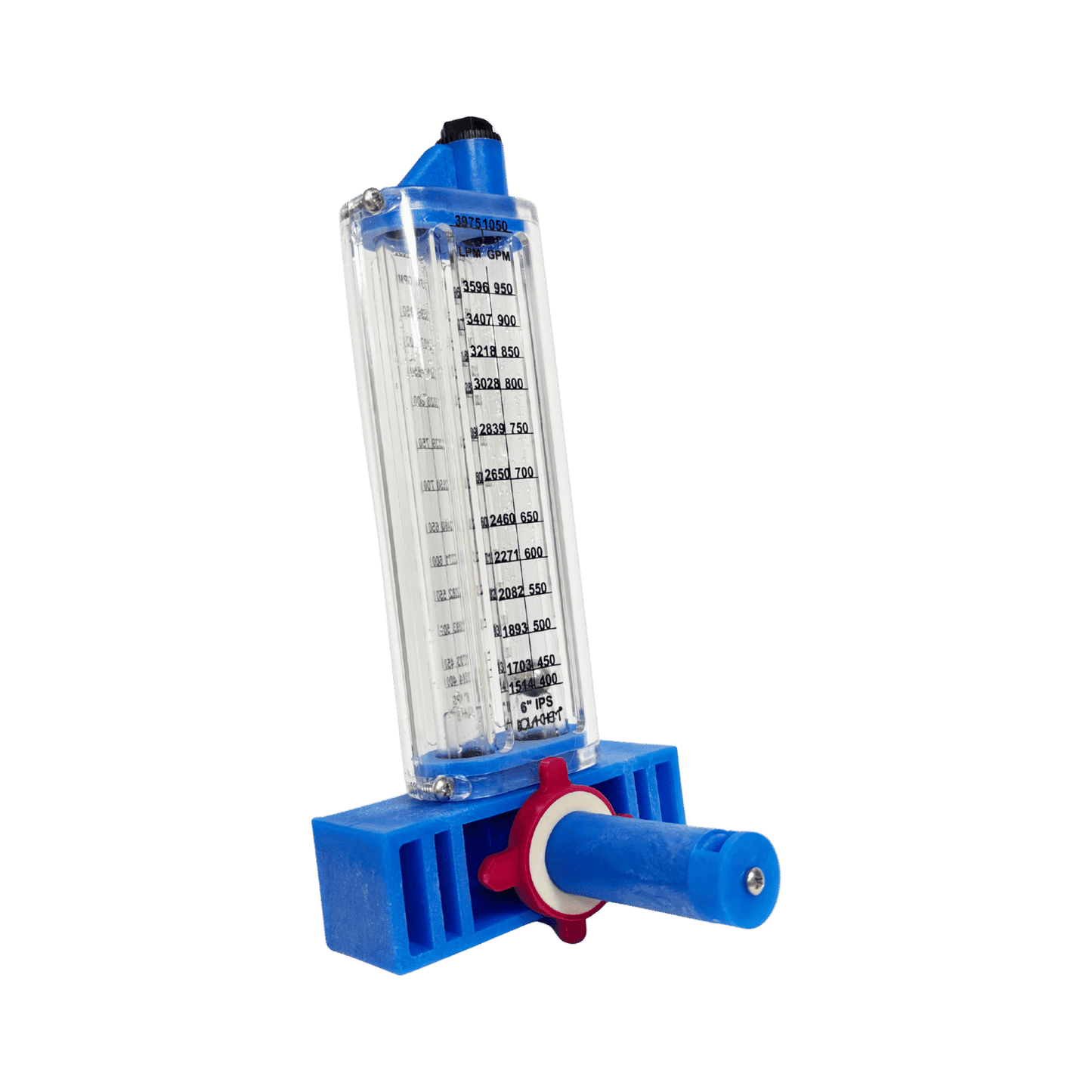 Rolachem 6" PVC Flowmeter, Vertical Mount, for Vertical Pipe, 400 - 1050 GPM | 570391V