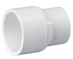 Reducing Coupling, 3 x 2" Slip White PVC Schedule 40