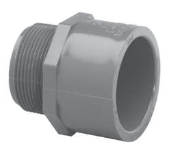 Adapter, 2-1/2" MPT x Slip Gray PVC Schedule 80
