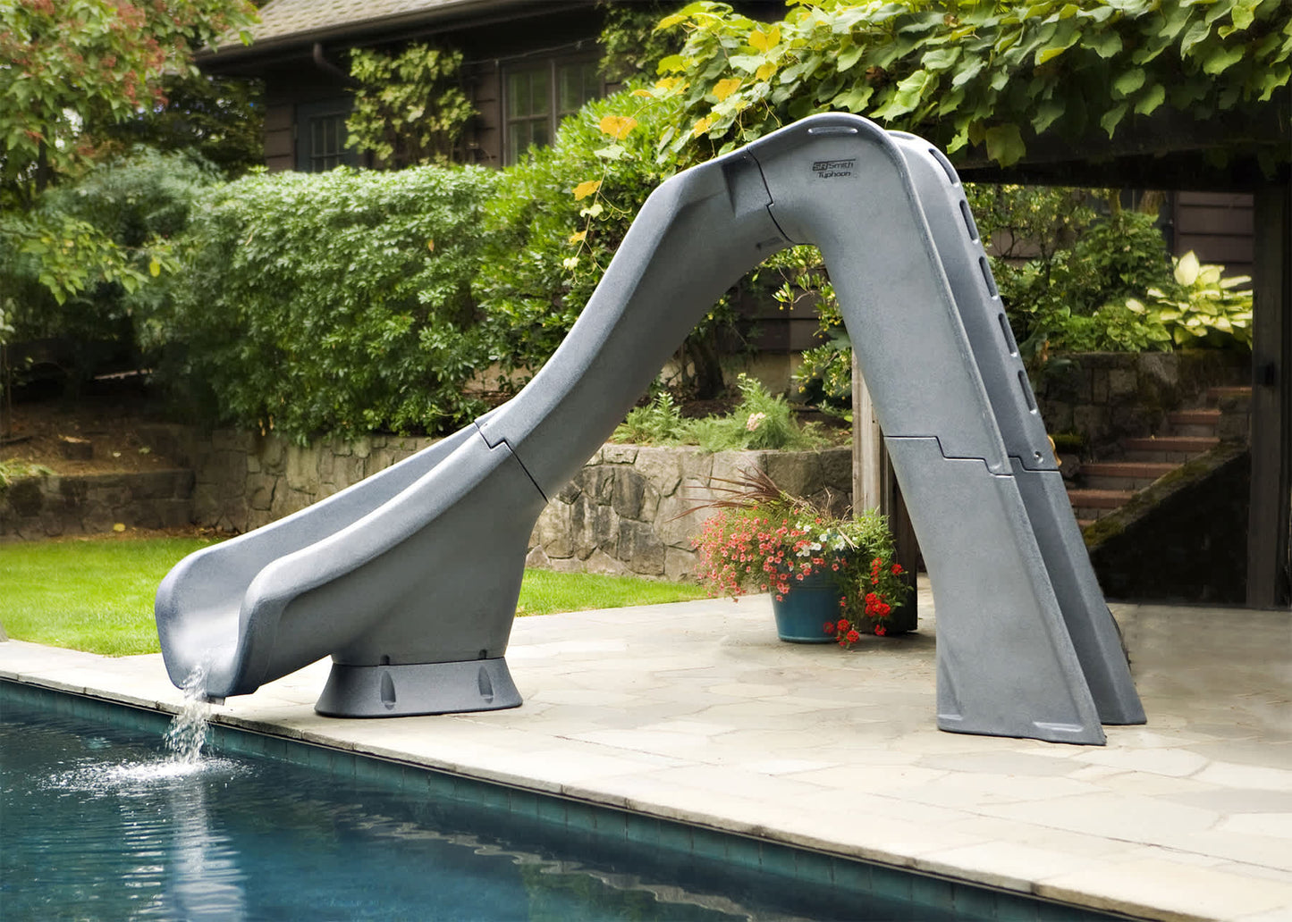 SR Smith Typhoon Pool Slide, Left Turn, Sandstone | 670-209-58223