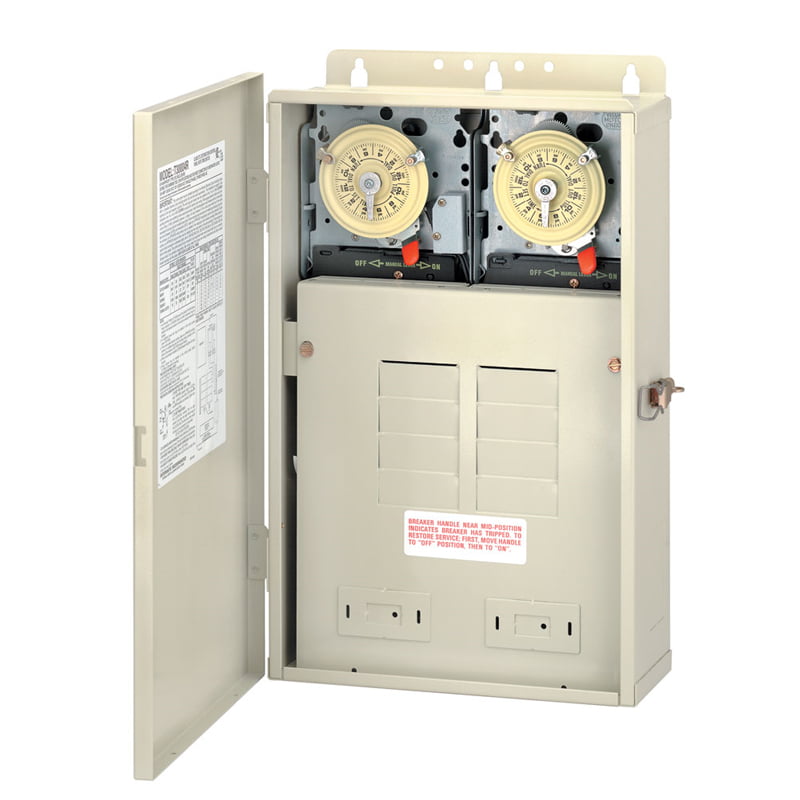 Intermatic T32404R Load Center with T104M201 & T104M Mechanisms 100 Amp Sub-Panel Enclosure, 240v (T32404R)