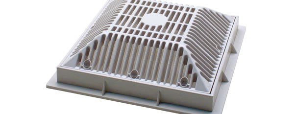 Waterway Tru Flo Suction Cover & Frame 8" White - 640-1800 V