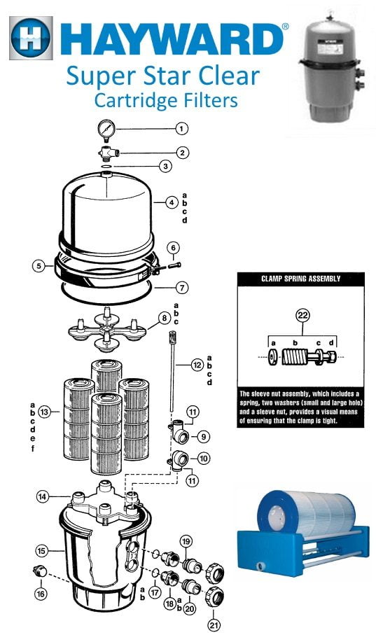 Hayward Super Star Clear Filter Parts