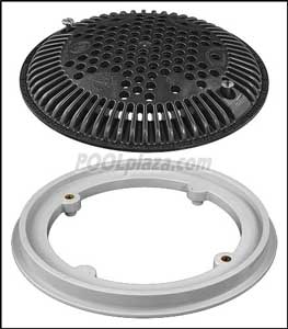 Hayward Main Drain Frame & Cover, 7 7/8 in. Dia., Dual Pack (WG1030AVBLKPAK2)