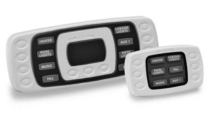 Goldline Spa-Side Remote, Wired, 6-Function, Black (AQL-SS-6B-B)