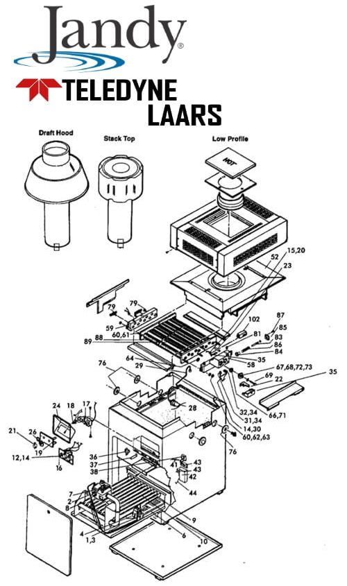 Jandy/Laars Series One EPC EPS Heater Parts
