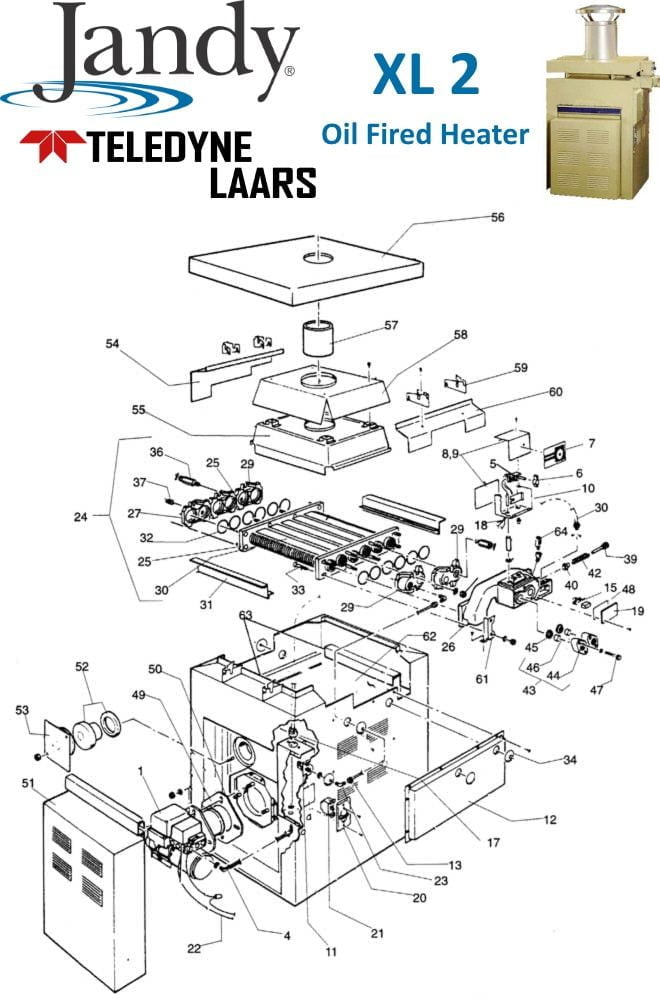 Jandy/Laars XL 2 Oil Fired Heater Parts