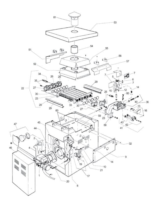 Jandy/Laars XL 3 Oil Fired Heater Parts