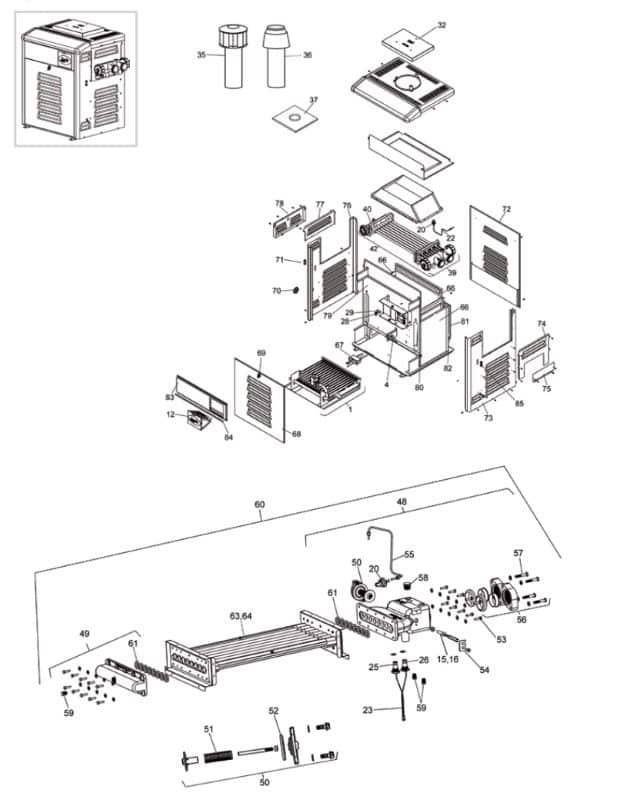 Jandy® Legacy LRZE Heater Parts