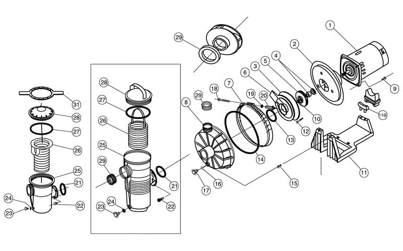 Pentair Waterfall Pump Parts