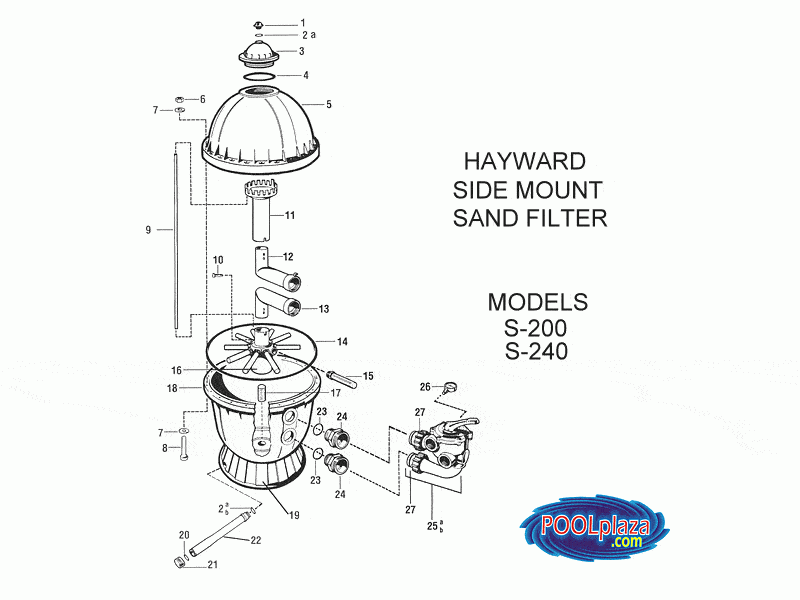 Hayward S200/S240 Series Sand Filter Parts