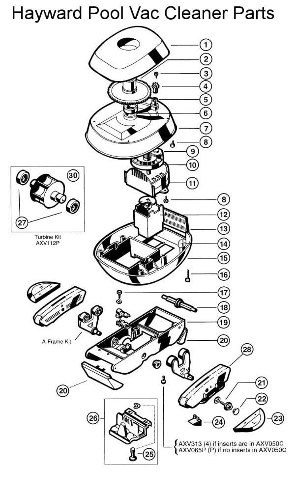 Hayward Pool Vac Pool Cleaner Parts