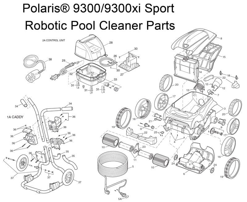 Polaris® 9300/9300XI Robotic Cleaner Parts