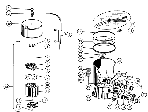 American Titan SS DE Filter Parts
