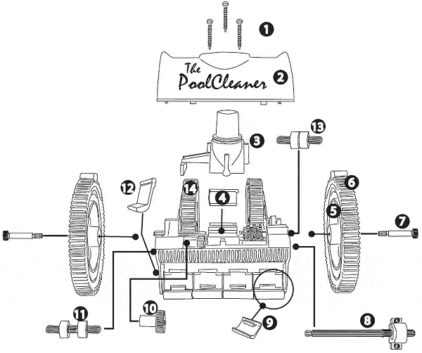 Poolvergnuegen (Jacuzzi Tracker) Four-Wheel Suction Cleaners