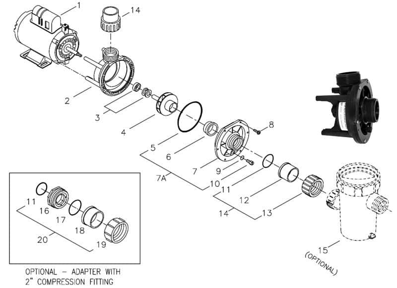 Aqua-Flo FMCP Spa Pump Parts