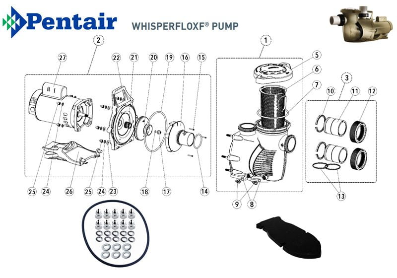 Pentair WhisperFloXF Pump Parts