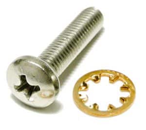 17 - Polaris® 3900 Axle Block Screw, 10-32x7/8 in., SS w/Star Washer (48-045)