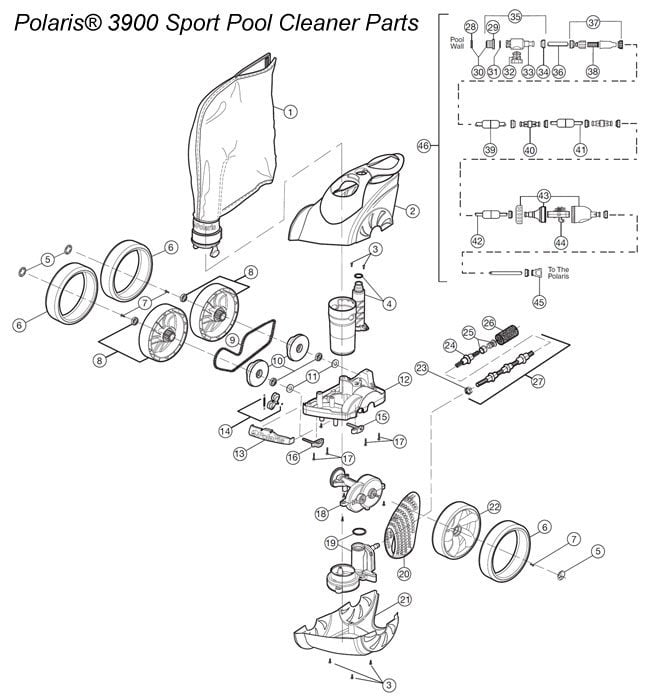 Polaris® 3900 Sport Pool Cleaner Parts