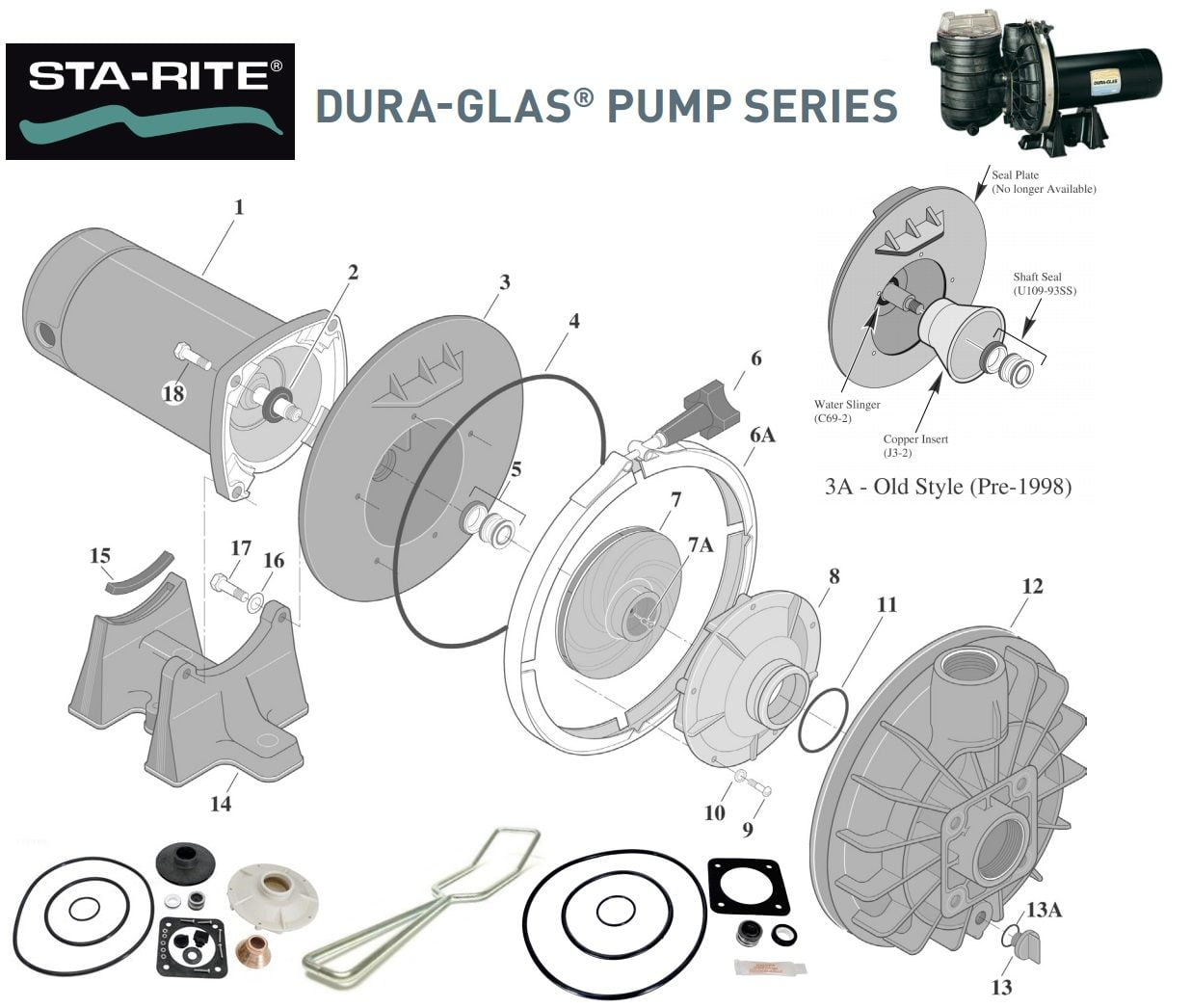 Sta-Rite Dura-Glas-H-L Pump Parts
