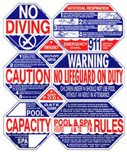 Traffic Graphix California Pool Safety Sign, 8-in-1 (SI9000) Now (TGPS1001)