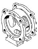 Anthony Brass pump Bracket w/ feet (60-828-096) (V30-461)