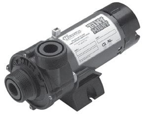 Waterway Tiny Might Spa Pump, 1/16 HP, 230v, 50 or 60 Hz, 1 Inch Union Connectors (3312620-14)