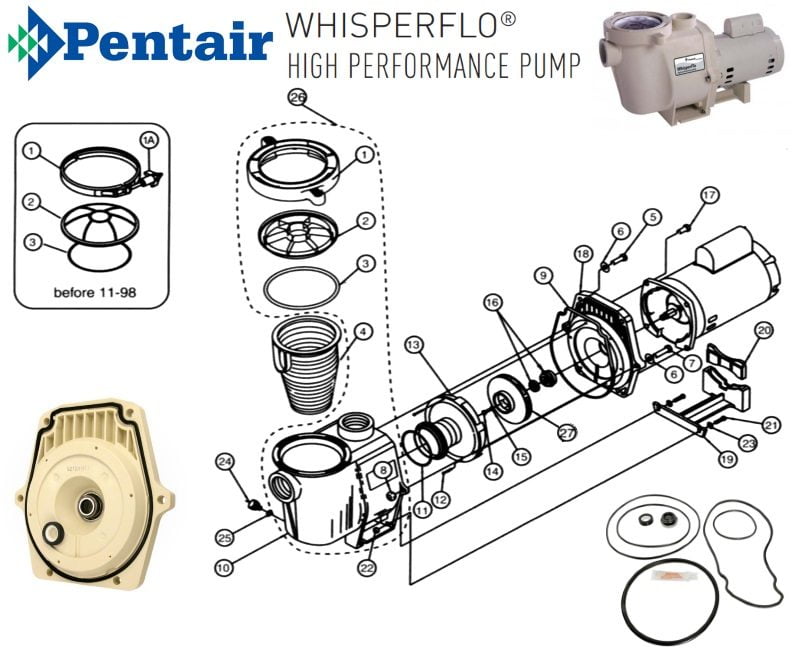 Pentair WhisperFlo Pump Parts
