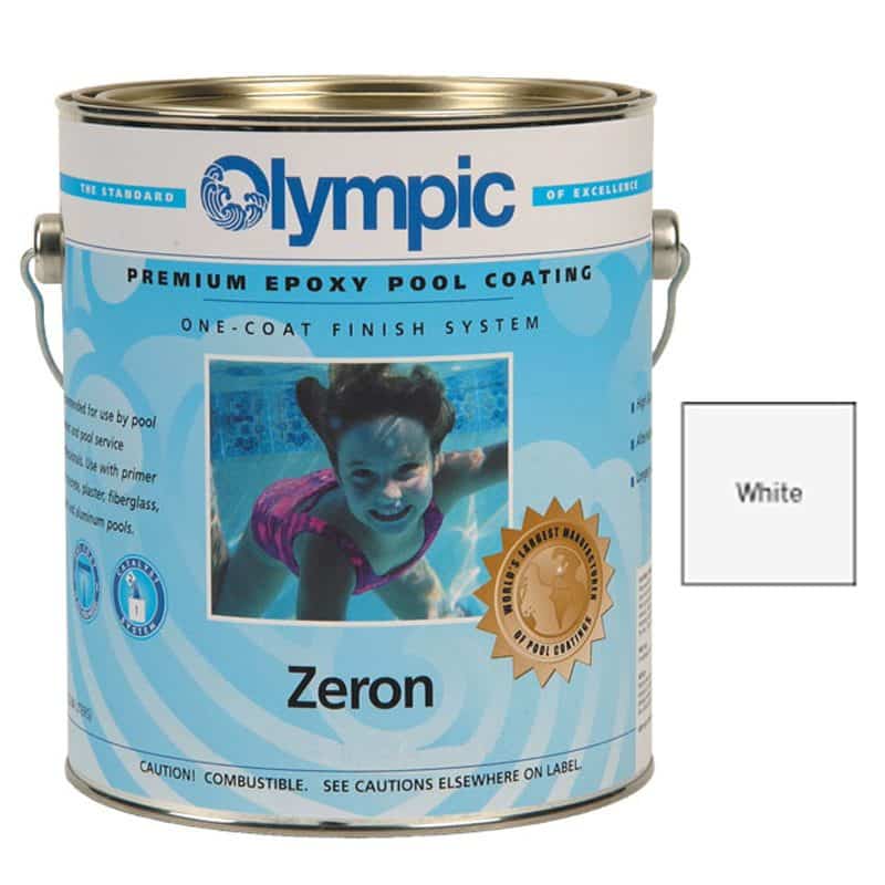 Kelley Olympic Zeron Epoxy Pool Paint, 1 Gallon, White (ZE390)