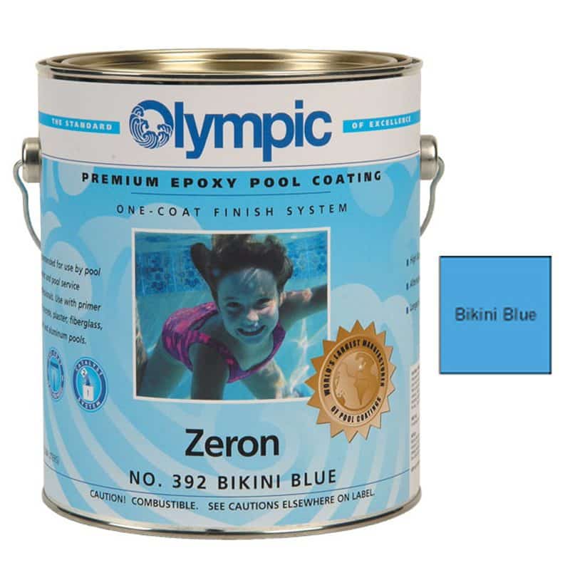 Kelley Olympic Zeron Epoxy Pool Paint, 1 Gallon, Bikini Blue (ZE392)