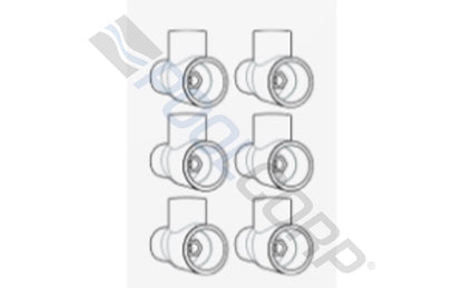 Paramount Hayward 004852960000 1" PVC Venturi Tee, 6 Pack