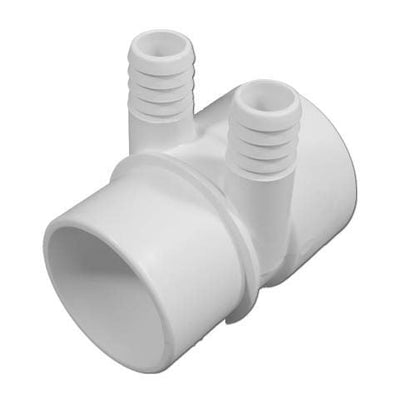 Magic Plastics Spa Jet Manifold, 2"S x 2" Spig w/2 Ports 3/4" Ribbed Bar (0362-20)
