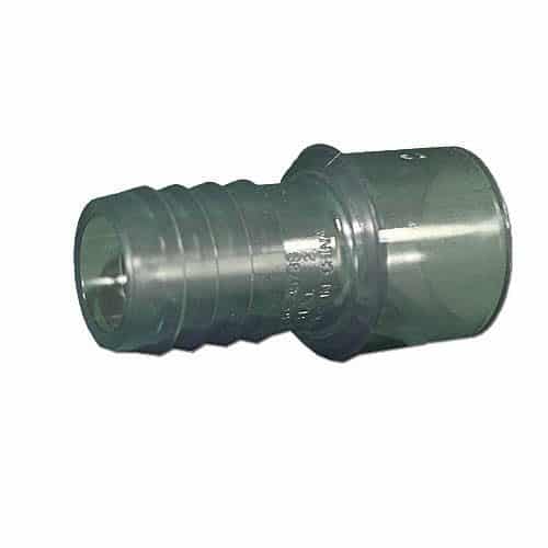 HydroAir PVC Ribbed Barb Adapter, 3/4"RB x 1/2"Spg (10-4578)